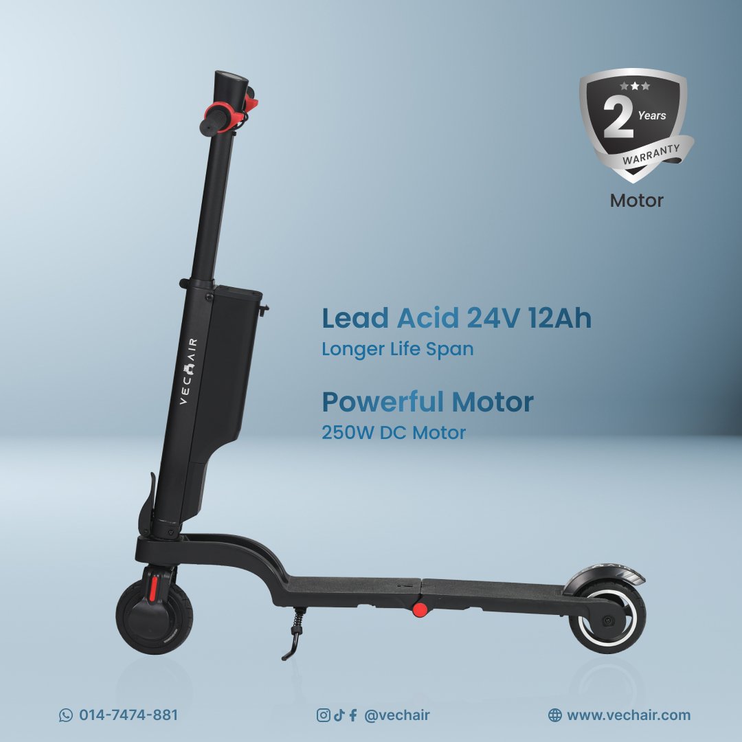 SQUARE (VC-SO2) Electric Scooter X6 Backpack Vechair LIGHT BLUE BG_3