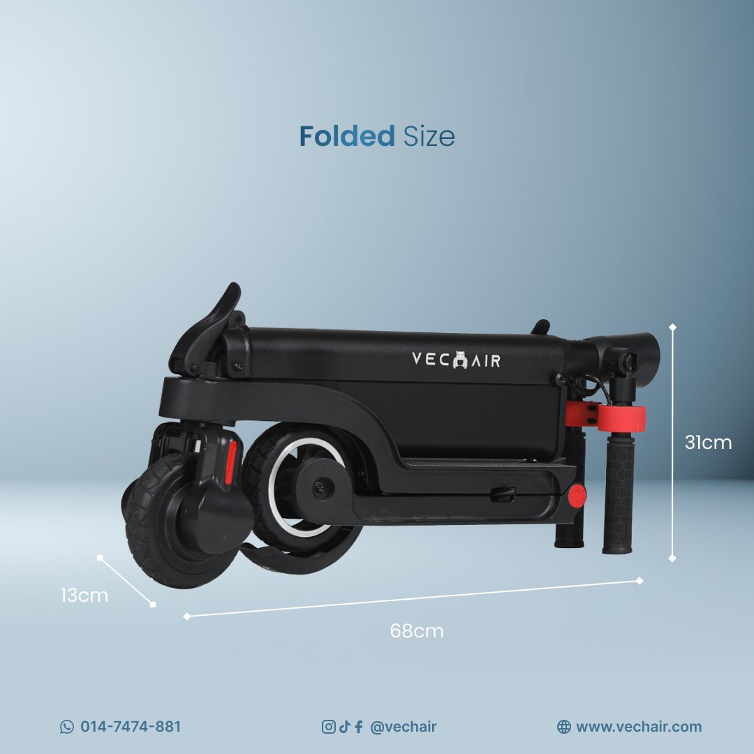 SQUARE (VC-SO2) Electric Scooter X6 Backpack Vechair LIGHT BLUE BG_6