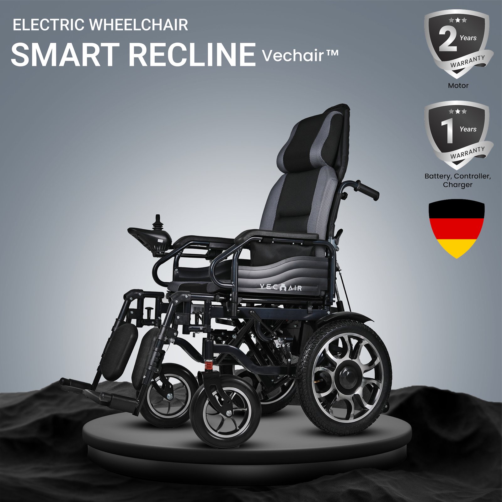 (VC-W12) Electric Wheelchair Smart Recline Vechair