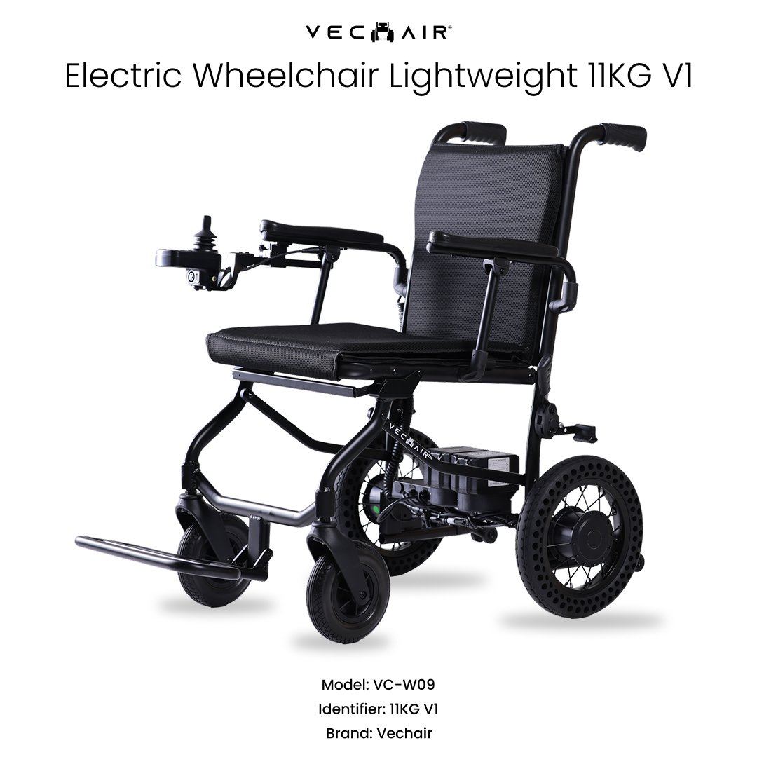Electric Wheelchair Lightweight 11KG V1 Vechair®