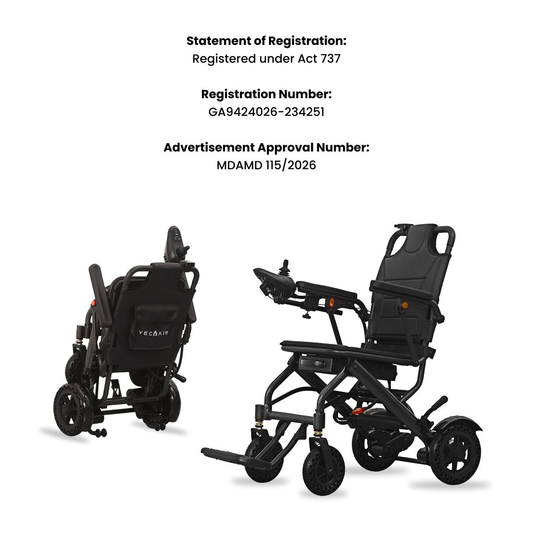 Electric Wheelchair Lightweight 15KG Vechair® - Image 12