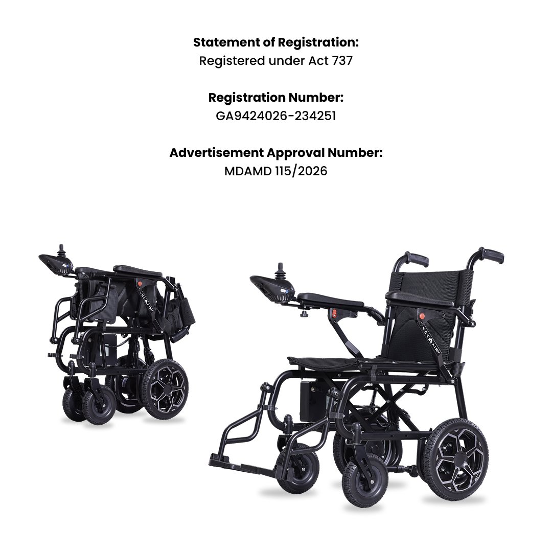 Electric Wheelchair Lightweight 18KG Compact Vechair® - Image 12