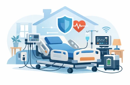 Katil Hospital Elektrik di Rumah for Safer Care